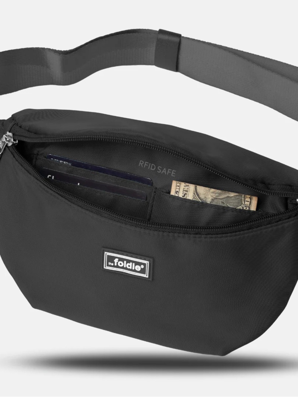 The Foldie Crossbody Bag NWT Travel Purse Nylon Brown - Picture 9 of 9